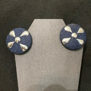 #3 - Vintage Southwestern Circular Blue Jeans with design pierced Earrings